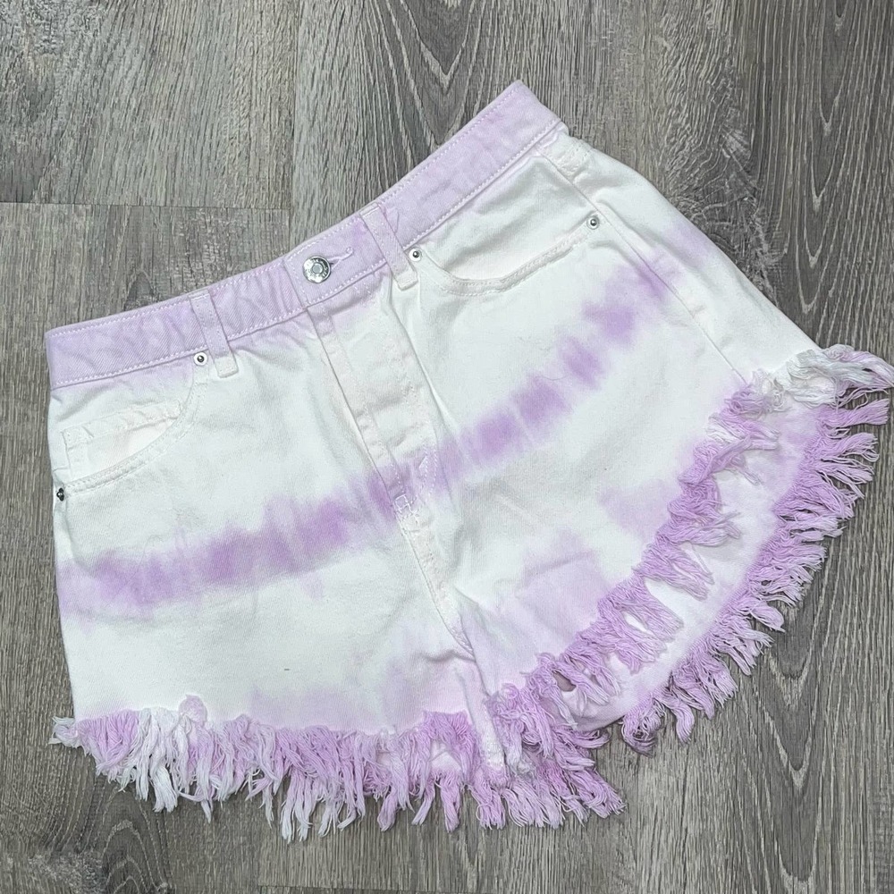 Wild Fable Tie Dye Frayed Hemmed Cotton Jean Shorts | Size 2